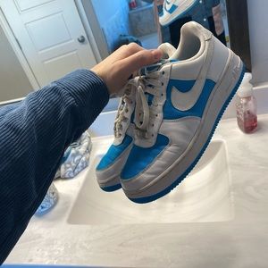Blue + White Nike Air Force Ones / AirForce 1s